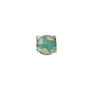 Turquoise Texas State Italian Charm‎ 9mm Link